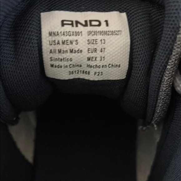 AND1 Men’s High-Top Streetball Basketball Shoes - Men’s Size 13. - Picture 6 of 6